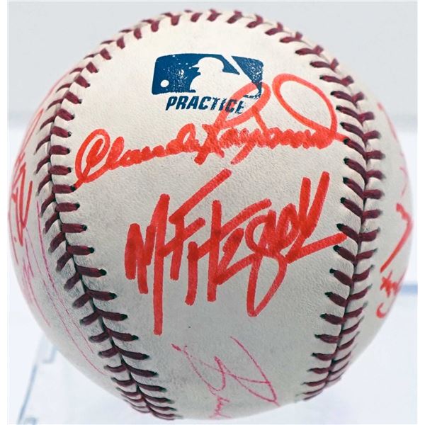 Baseball autographed by members of the Montreal Expos in 2002