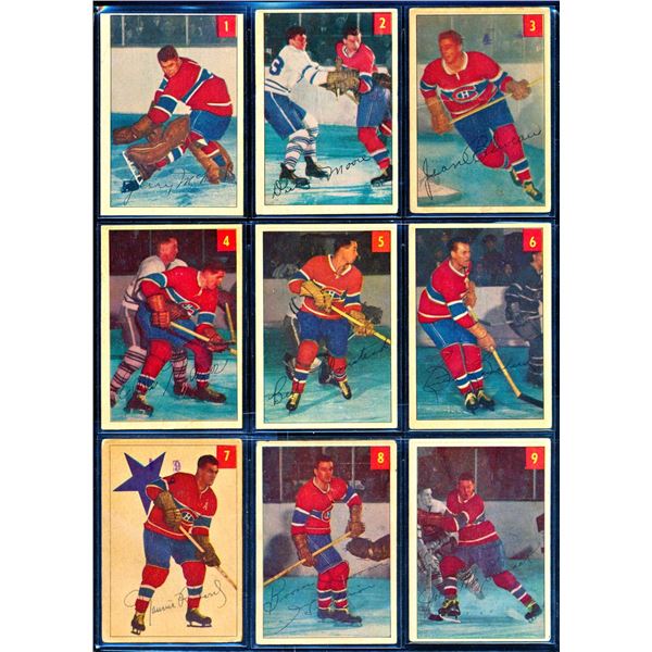 Hockey cards 1954-55 Parkhurst complete series from 1 to 100.