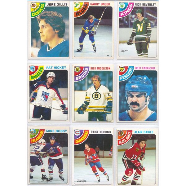O-Pee-Chee complete series (1978-79). With Mike Bossy rookie.