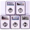 Image 1 : 2011-S Silver Proof National Parks Quarter (5) Coin Set NGC PF69 Ultra Cameo ER
