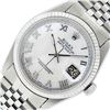 Image 2 : Rolex Mens Stainless Steel Mother Of Pearl Roman Datejust Wriswatch Datejust