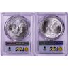 Image 2 : Lot of 2021 Type 1 & 2 $1 American Silver Eagle Coins PCGS MS69 First Day of Issue