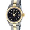 Image 1 : Rolex Ladies Two Tone Black Tapestry Index Datejust Wristwatch