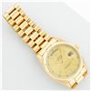 Image 6 : Rolex Men's 18K Yellow Gold Quickset President Wristwatch With Rolex Box