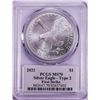 Image 2 : 2021 Type 2 $1 American Silver Eagle Coin PCGS MS70 First Strike Damstra Signature