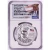 Image 1 : 2020 Cameroon 1000 Francs High Relief Donald Trump Silver Coin NGC PF70 Ultra Cameo