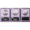 Image 2 : Lot of 2005-2007 $1 American Silver Eagle Coins NGC MS69