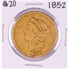 1852 $20 Liberty Head Double Eagle Gold Coin