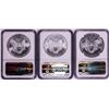 Image 2 : Lot of 2009-2011 $1 American Silver Eagle Coins NGC MS69 Early Releases