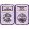 Image 1 : Lot of 2001-2002 $1 American Silver Eagle Coins NGC MS69