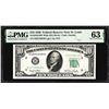 Image 1 : 1950 $10 Federal Reserve Note St. Louis Fr.2010-HW Wide PMG Choice Uncirculated 63EPQ