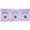 Lot of (3) 1946-S & 1947-S Roosevelt Dime Coins PCGS MS66