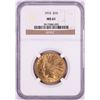 Image 1 : 1915 $10 Indian Head Eagle Gold Coin NGC MS61