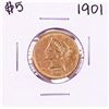 1901 $5 Liberty Head Half Eagle Gold Coin