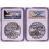 Image 1 : Lot of 2014 & 2014-(W) $1 American Silver Eagle Coins NGC MS69 Early Releases