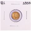 1853 Type 1 $1 Liberty Head Gold Dollar Coin