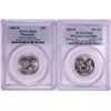 Image 1 : Set of 2004-D Wisconsin Extra Leaf Low & High Error Quarter Coins PCGS MS64