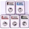 Image 1 : 2014-S Silver Proof National Parks Quarter (5) Coin Set NGC PF69 Ultra Cameo ER