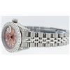 Image 7 : Rolex Ladies Stainless Steel Salmon Diamond Quickset Datejust Wristwatch