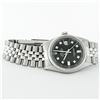 Image 4 : Rolex Men's Stainless Black Diamond Datejust Wristwatch Oyster Perpetual