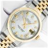 Image 1 : Rolex Men's Two Tone Mother Of Pearl VS Diamond Datejust Wristwatch With Rolex Box