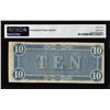 Image 2 : 1864 $10 Confederate States of America Note T-68 PMG Choice Uncirculated 63EPQ