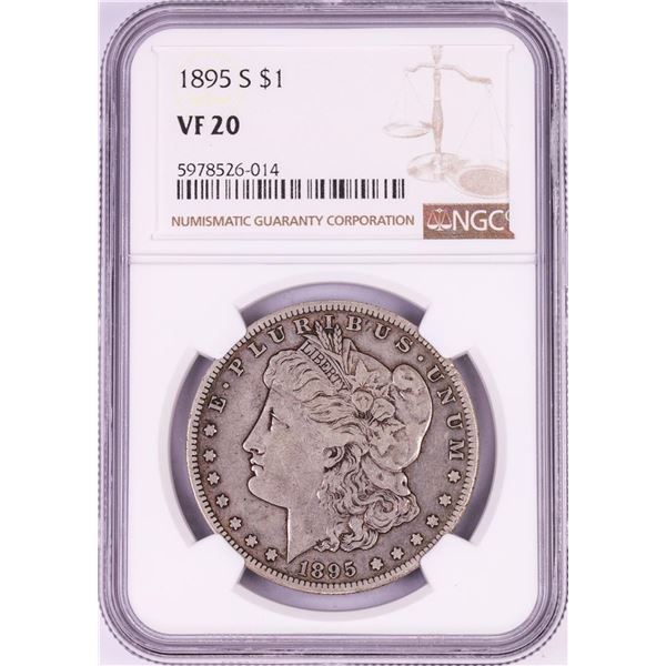 1895-S $1 Morgan Silver Dollar Coin NGC VF20