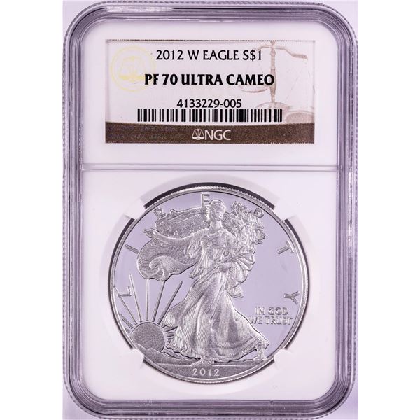 2012-W $1 Proof American Silver Eagle Coin NGC PF70 Ultra Cameo