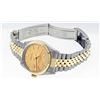 Image 7 : Rolex Mens Two Tone Champagne Linen Index Datejust Wristwatch Oyster Perpetual