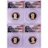 Image 1 : Lot of (4) 2014-S $1 Proof Presidential Dollar Coins ANACS PR70DCAM First Strike