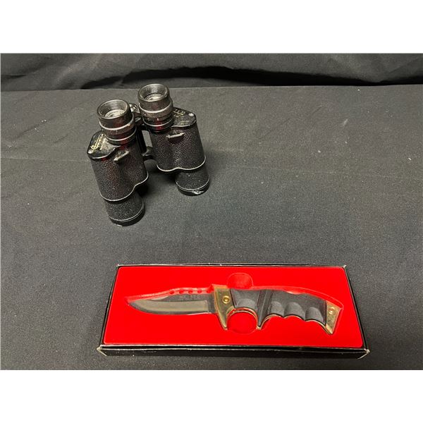 BINOCULARS AND MX55G KNIFE (GOLD PLATED JAPAN)