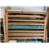 Image 2 : FREE STANDING 9 TIER WOOD SHEET PRODUCT SHELF AND COTENTS OF WOOD CORNER