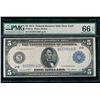 1914 $5 New York FRN PMG 66EPQ