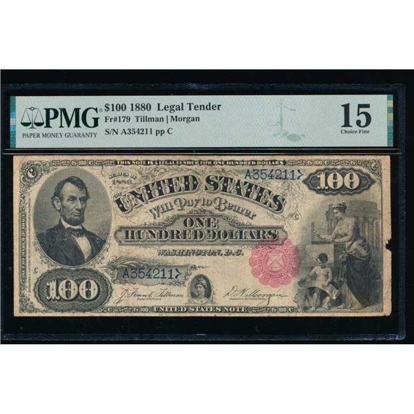 1880 $100 Legal Tender Note PMG 15