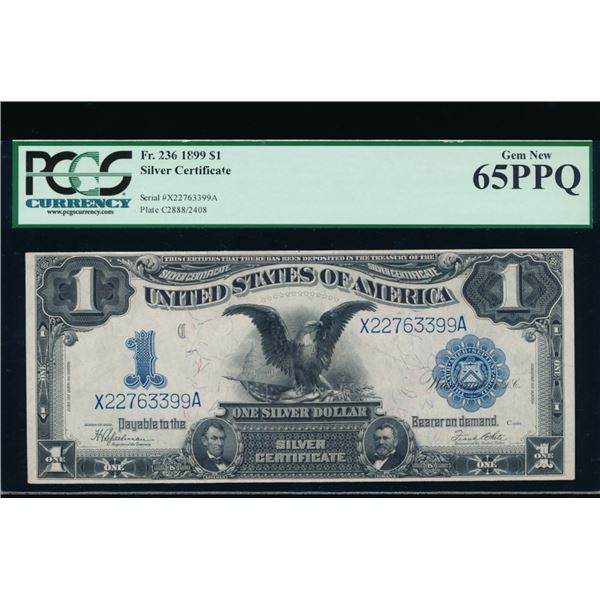 1899 $1 Black Eagle Silver Certificate PCGS 65PPQ
