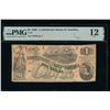 Image 1 : 1862 $1 T-45 Confederate PMG 12