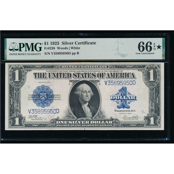 1923 $1 Silver Certificate PMG 66EPQ