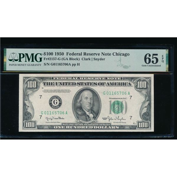 1950 $100 Chicago FRN PMG 65EPQ