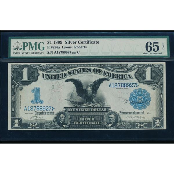 1899 $1 Black Eagle Silver Certificate PMG 65EPQ