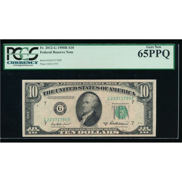 1950B $10 Chicago FRN PCGS 65PPQ