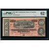 1864 $10 T-68 Confederate PMG 62EPQ