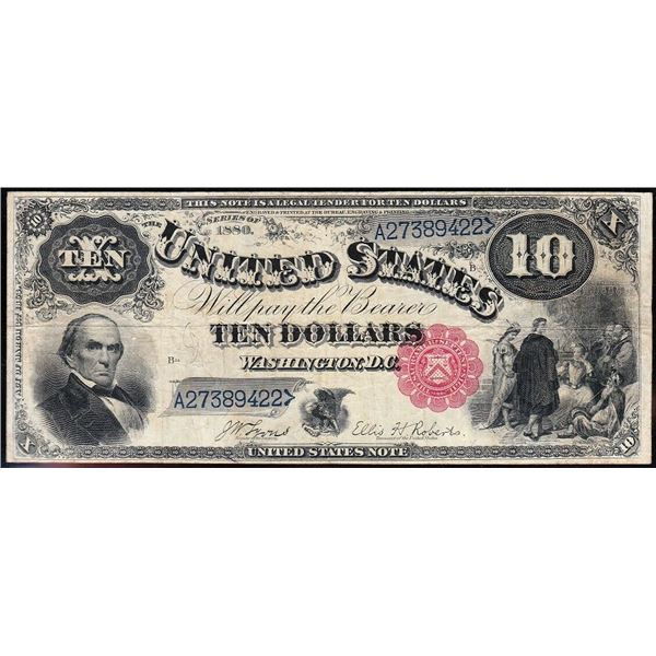 1880 $10 Jackass Legal Tender Note