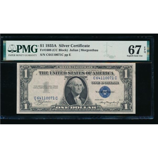 1935A $1 Silver Certificate PMG 67EPQ