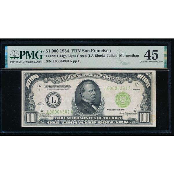 1934 $1000 San Francisco FRN PMG 45