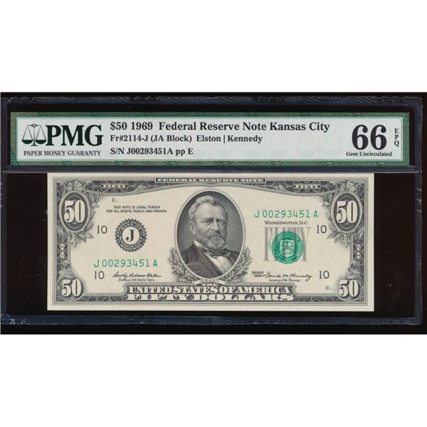 1969 $50 Kansas City FRN PMG 66EPQ