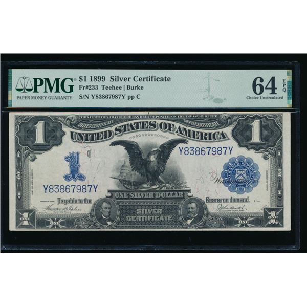 1899 $1 Black Eagle Silver Certificate PMG 64EPQ