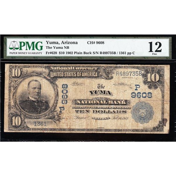 1902 $10 Yuma AZ National PMG 12