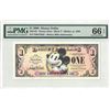 2008 $1 Mickey Disney Dollar PMG 66EPQ