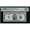 1934A $5 Silver Certificate PMG 66EPQ