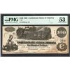 1862 $100 T-39 Confederate PMG 53